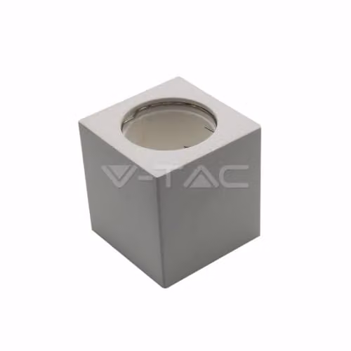 Portafaretto LED Montaggio a Plafone Quadrato GU10 e GU5.3 (MR16) Corpo in Gesso Bianco