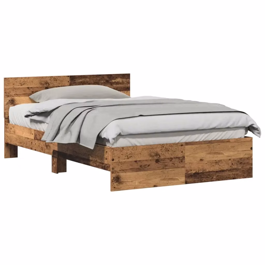 Struttura letto con testata in legno color marrone vidaXL L/P/H: 193 x 120 x 70 cm – 2