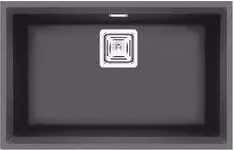 Lavello 1 vasca (69x43,8cm) KARISMA 120 SOTTOTOP Concrete grey Satinato LKK12099BSO