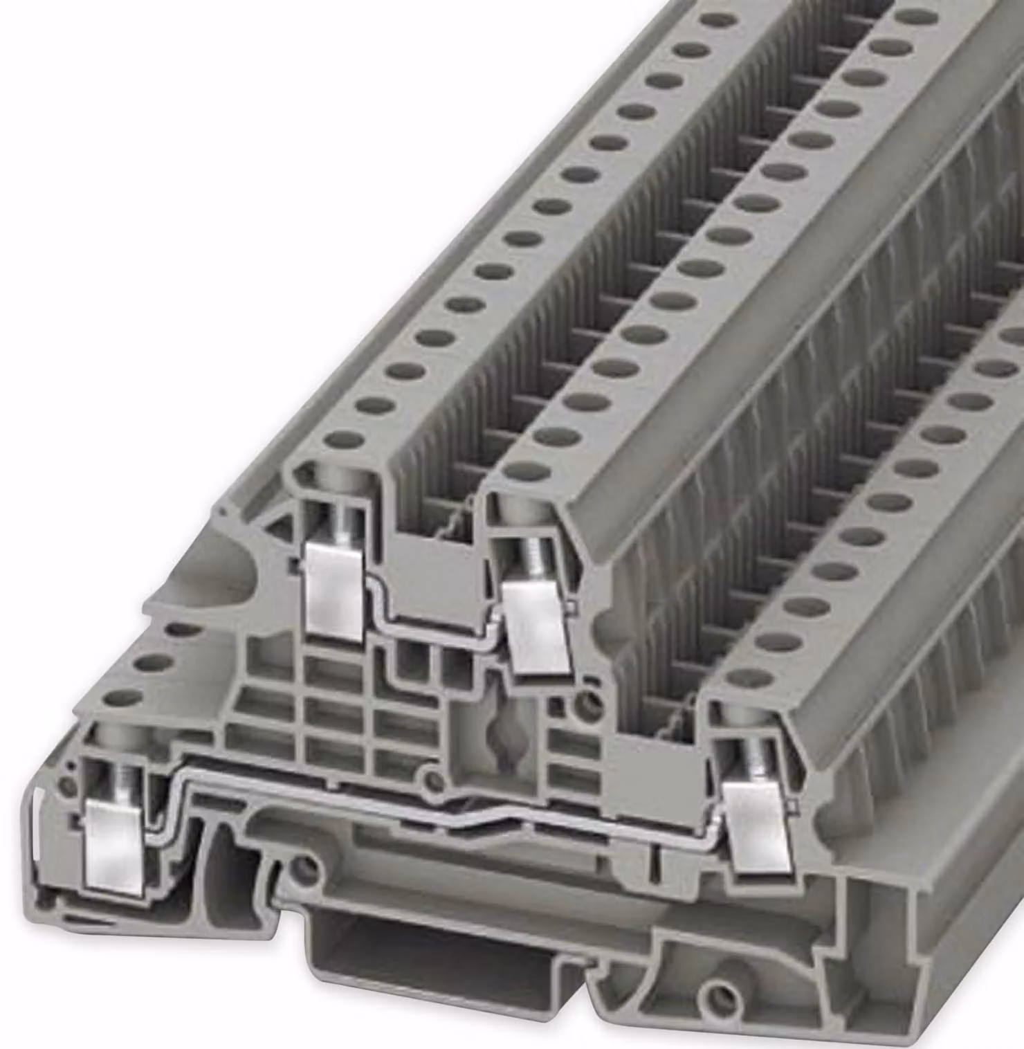Morsetto di installazione a pavimento 0,2-10qmm, grigio - Morsetto di montaggio 8,2mm 2-p UTI 6-L/L