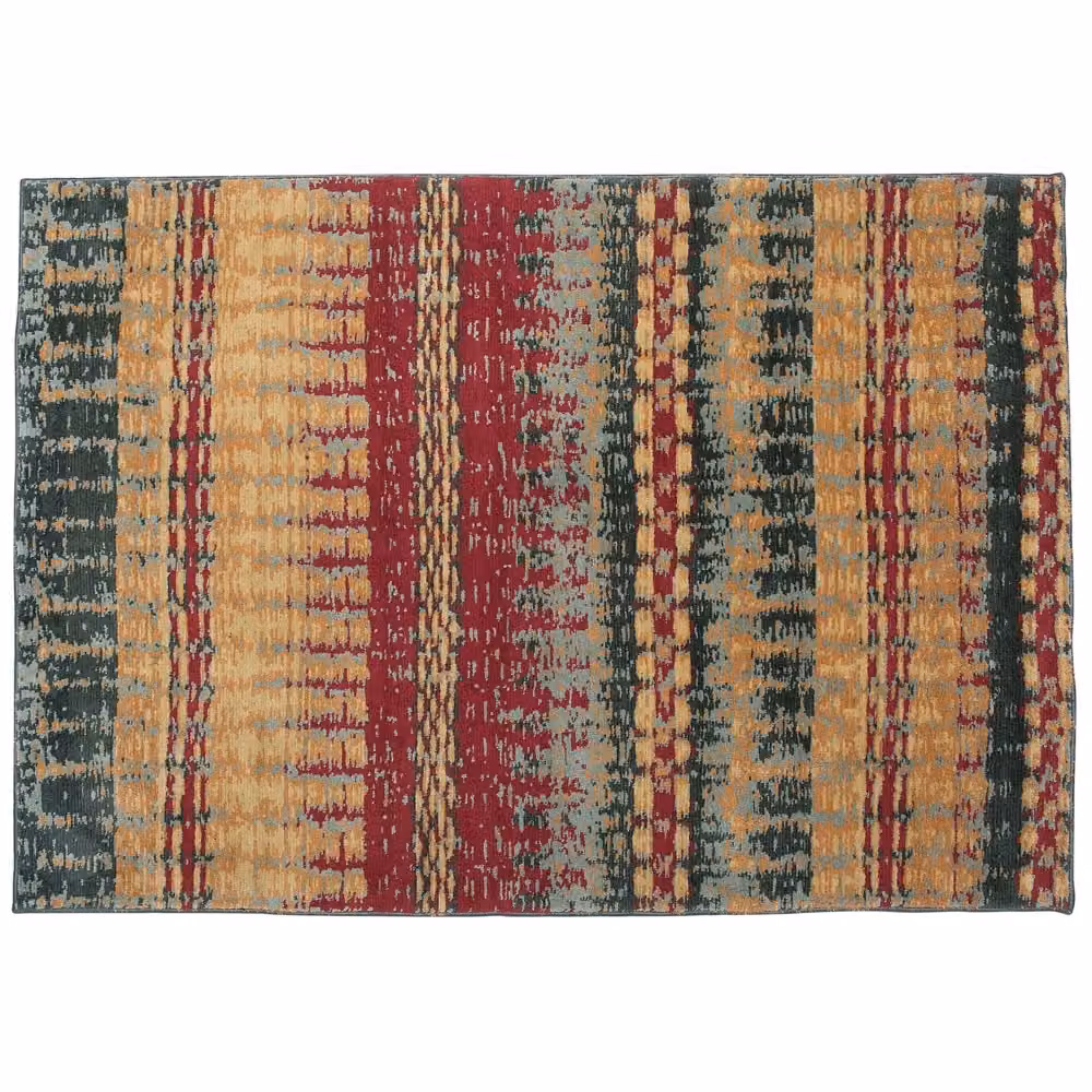 Tappeto Beliani in poliestere con design astratto moderno e multicolore L: 230 cm, P: 160 cm – 2