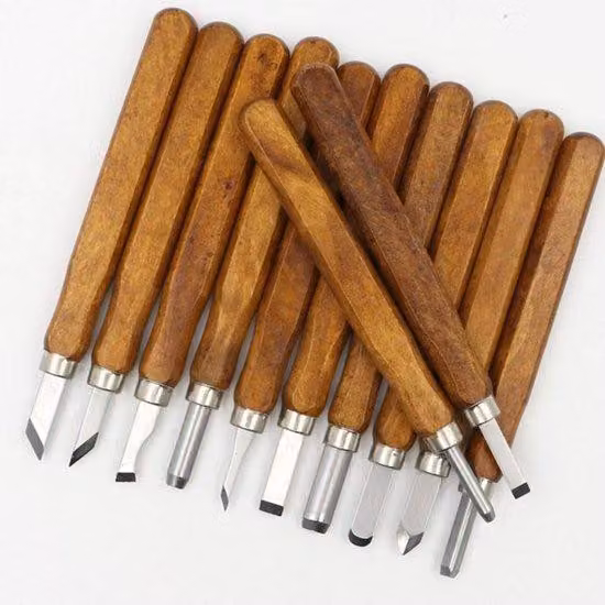 Set di 12 viti per legno - Utensili per la lavorazione del legno in legno e acciaio inossidabile