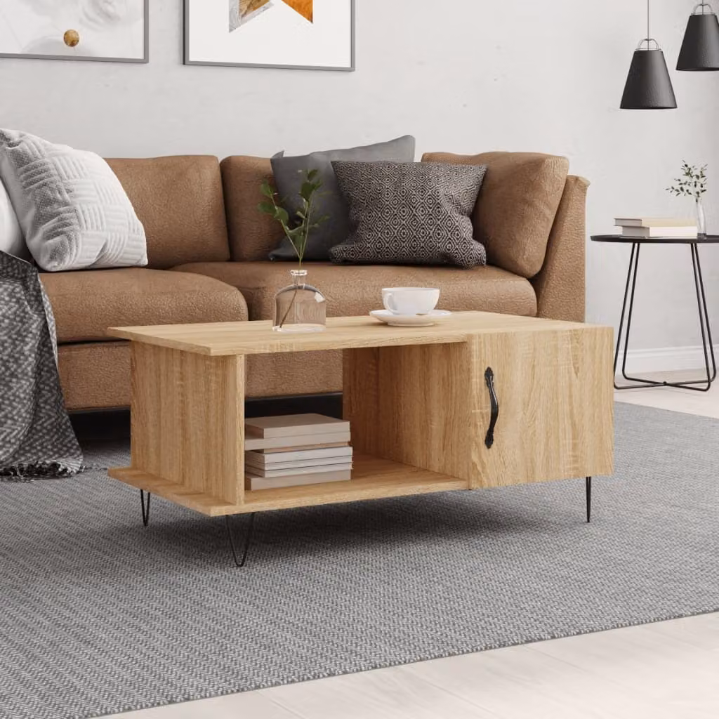 Maison Exclusive - Tavolino Sonoma in rovere 90x50x40 cm Materiale ligneo