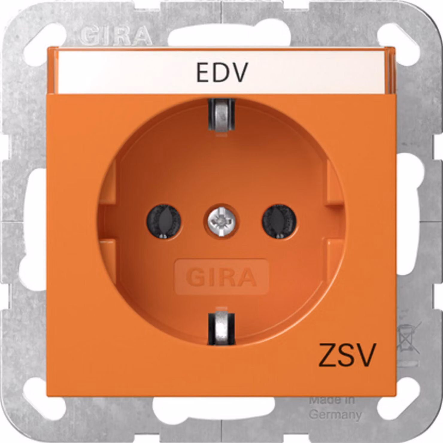 Presa SCHUKO Gira BSF ZSV Sistema 55 Arancione 4457109