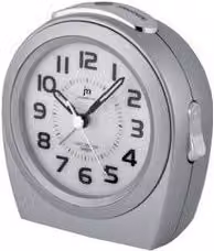 Sveglia Lowell Justaminute con funzione snooze, colore Silver, modello JA7021S