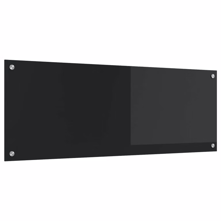 Schienale da cucina vidaXL in vetro temperato nero L: 110 cm, H: 40 cm