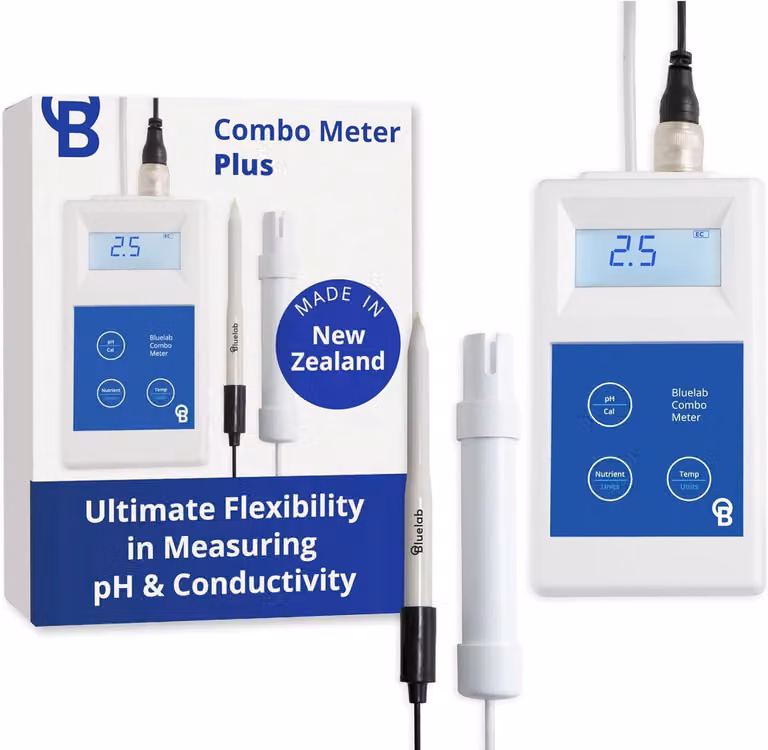 Misuratore combinato per pH, temperatura e conducibilità, con calibrazione semplice, ideale per l'utilizzo su lana di roccia e terriccio