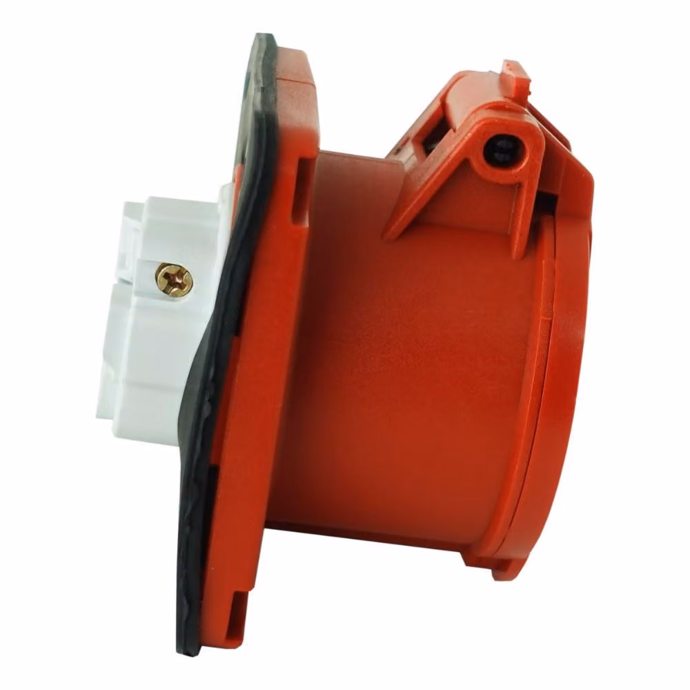 Presa CEE da incasso diritta 400V 16A 4P 70x70 mm 9498