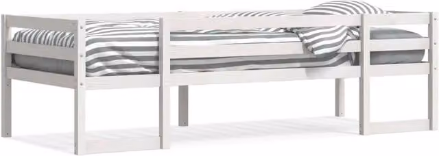 Giroletto per bambini in legno massello di pino bianco laccato L 90 cm x P 195,5 cm x H 61 cm – 1