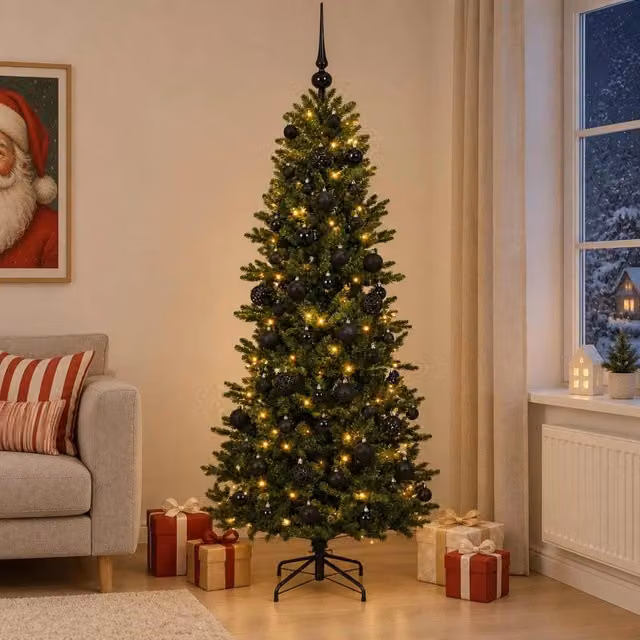Albero di Natale artificiale con palline 240 cm 300 LED 3466378