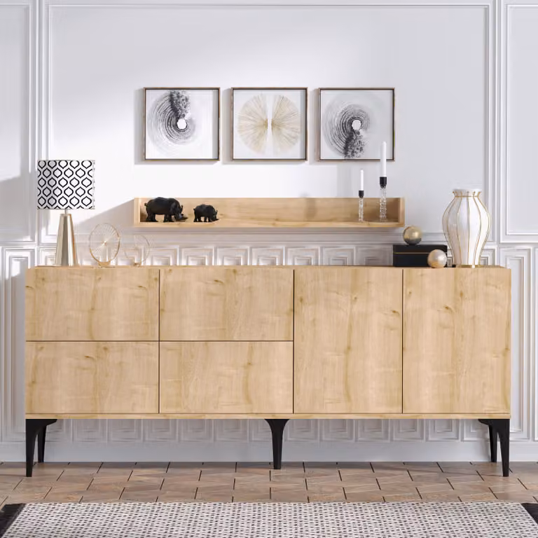 Skye Decor, Stella- Stella CHL, Saphireich, cassettiera, 55x180x40 cm, 100% pannello di particelle rivestito in melaminico