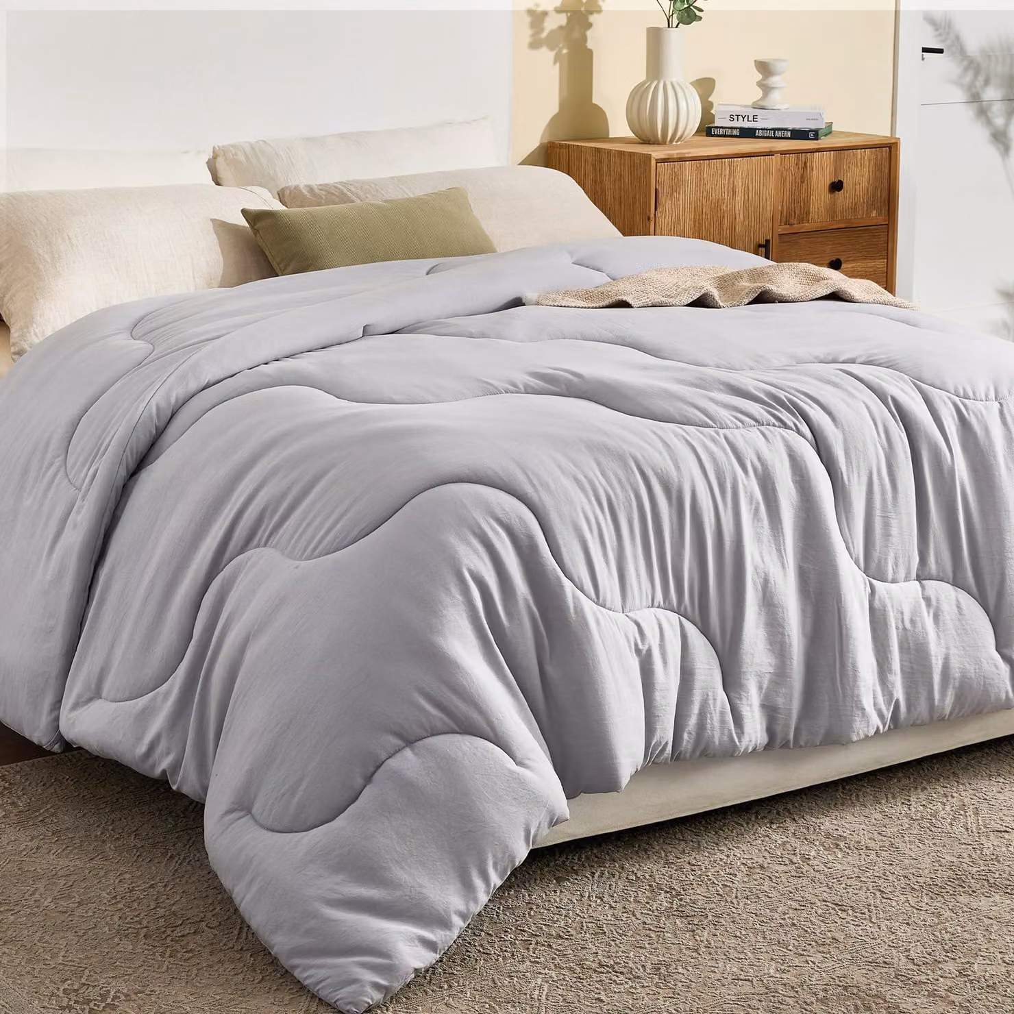 Coperta in microfibra, effetto riscaldante, 220 x 240 cm, adatta per tutte le stagioni