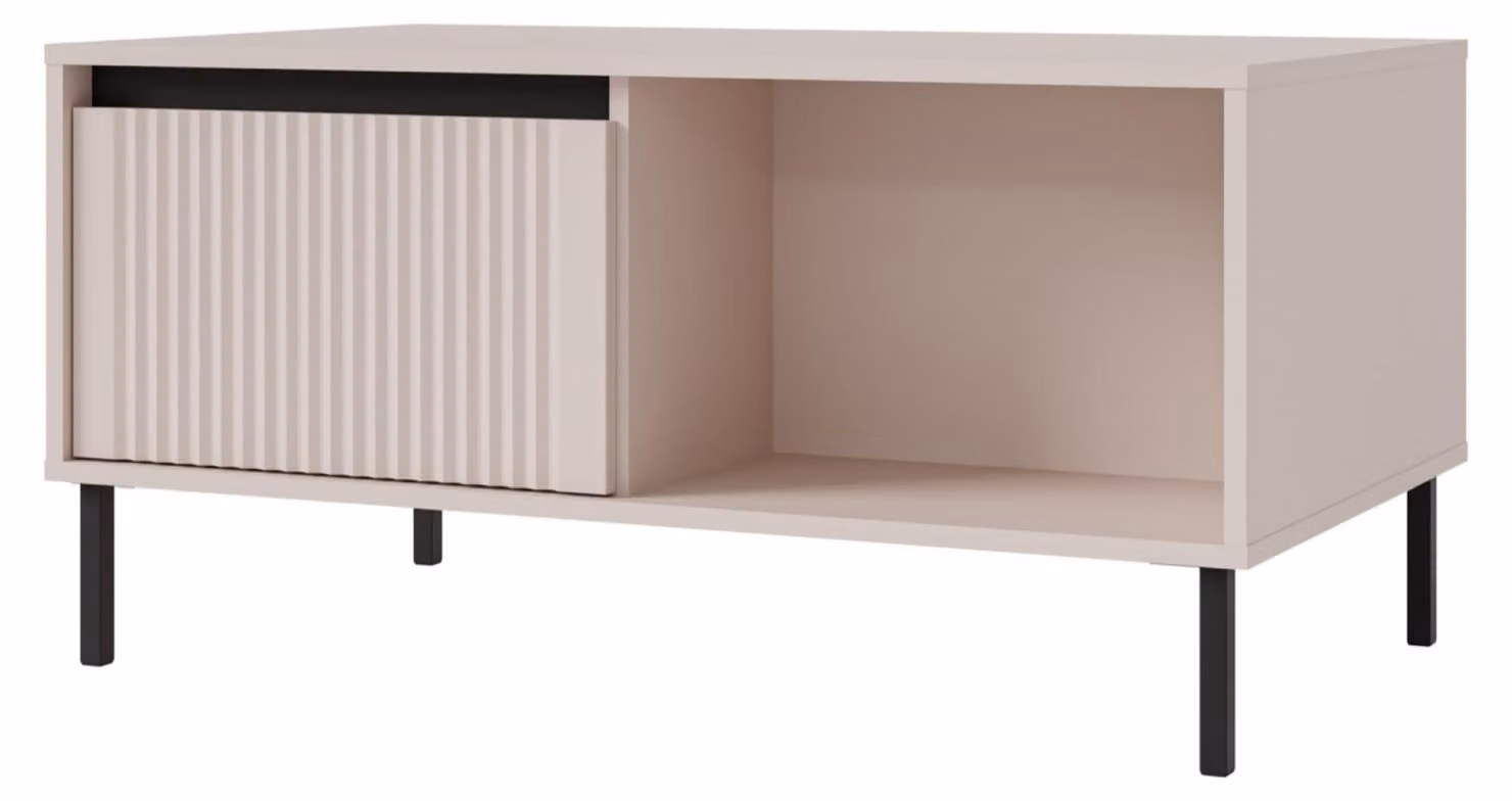 Selsey Osaka - Tavolino con 2 cassetti, beige sabbia, 100 cm