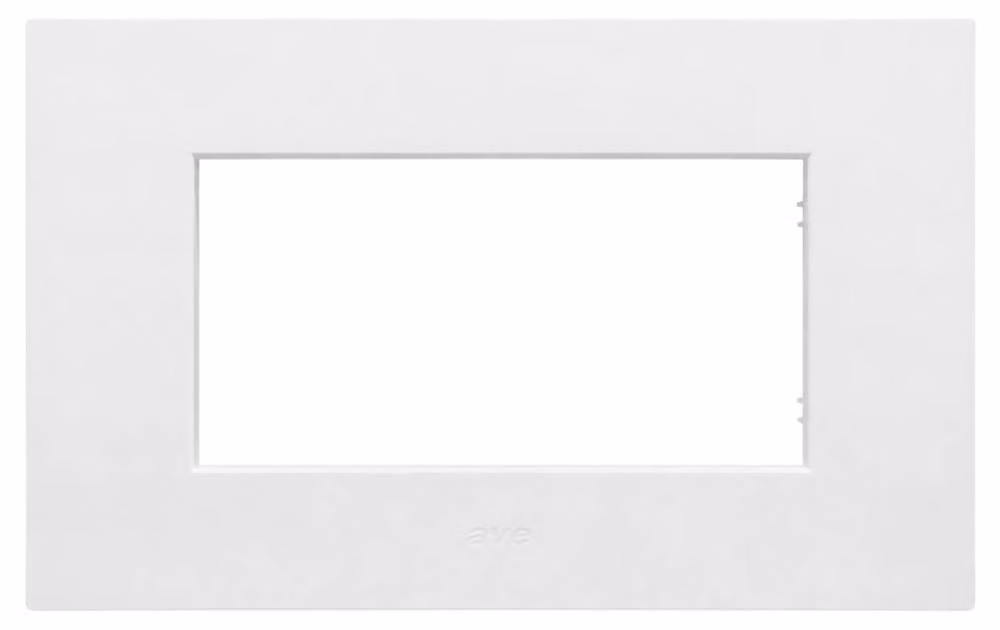 Placca In Tecnopolimero Smart Easy S44 Per Serie Civile - Colore Bianco Opaco, Numero Posti 4 Moduli