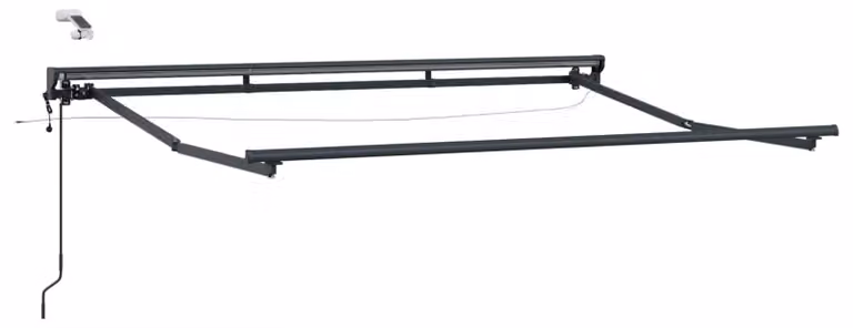 Telaio tenda elettrica con LED Antracite 3 x 2,5 m Alluminio