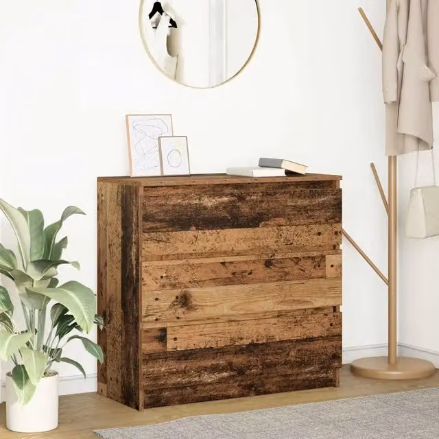 Credenza Buffet Design Mania in Legno Antico Marrone L: 80 cm, P: 35 cm, H: 76 cm – 1