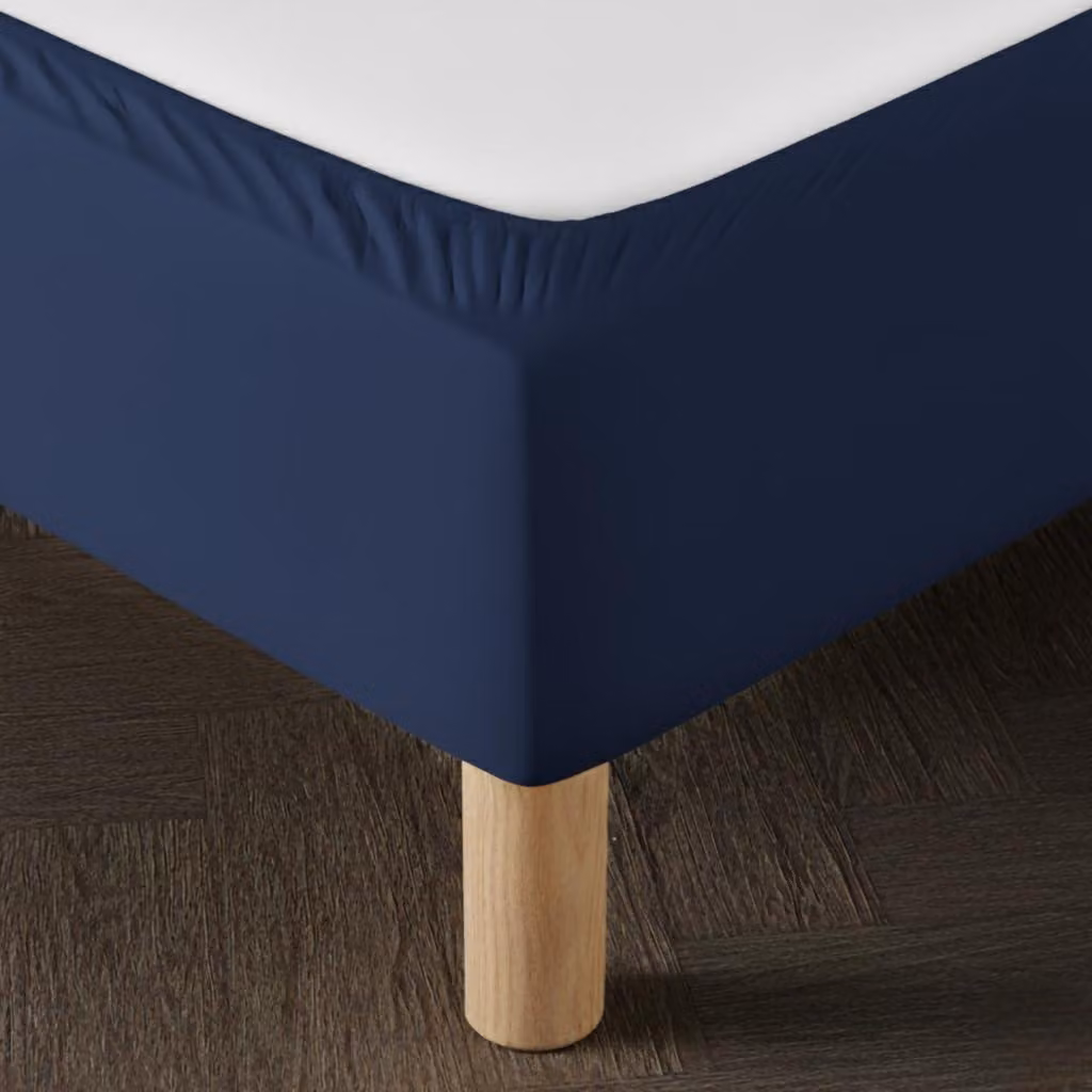 Copertura per materasso 90x200 cm, colore blu, tessuto elasticizzato, adatta per materassi fino a 21 cm di altezza