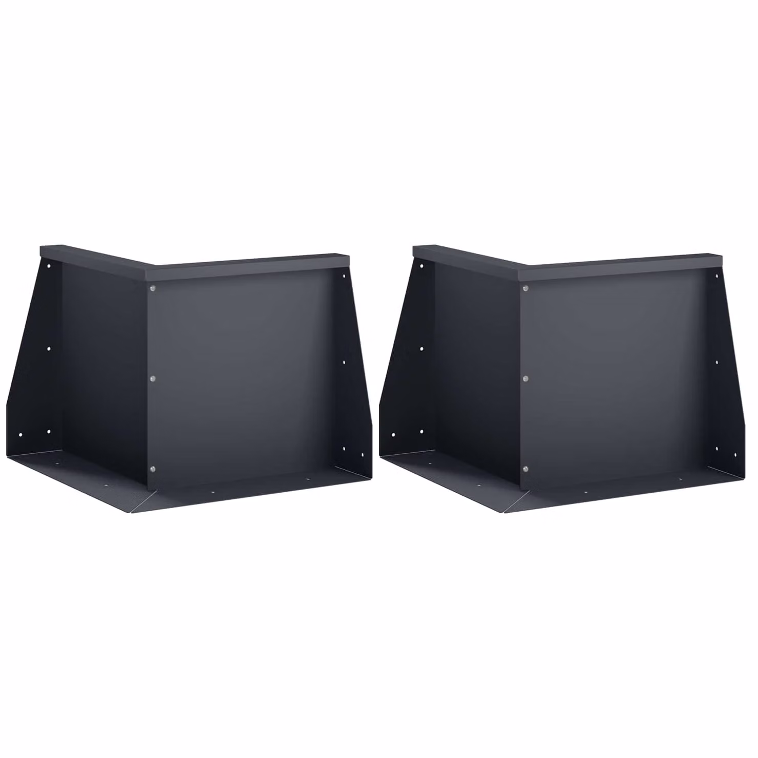Set di 2 muretti di contenimento per orto rialzato vidaXL in acciaio color antracite L 50 x P 50 x H 40 cm