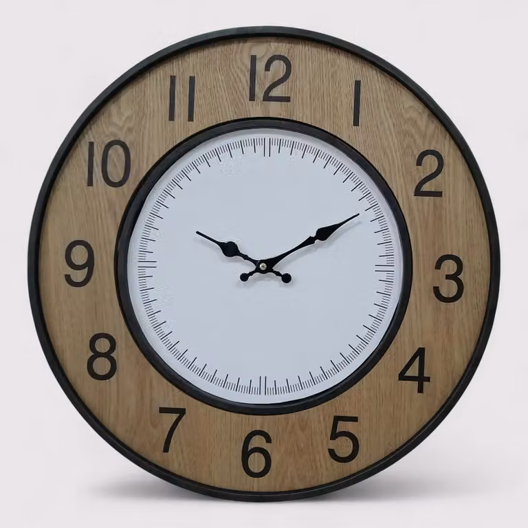 Calluna - Orologio da parete color oro e bianco