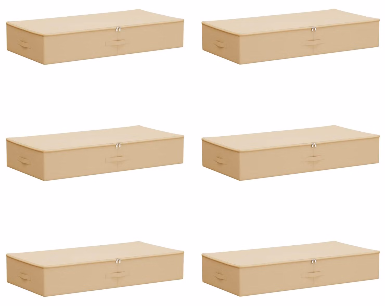 Scatola di Stoccaggio 6 pcs Crema 100 x 50 x 18 cm