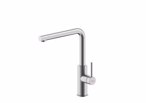 Miscelatore NABER NAMOR 3 in ACCIAIO INOX spazzolato con bocca fissa girevole / Miscelatore da cucina / Miscelatore monocomando