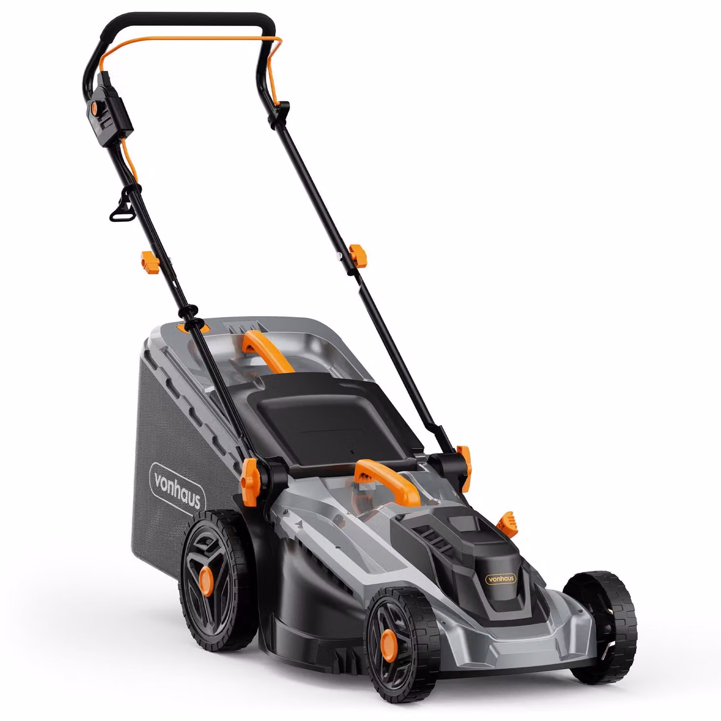Vonhaus Tosaerba Elettrico da 1600 W, Cesto di Raccolta da 42 L, Ampiezza Lavoro 380 mm, 5 Modalità