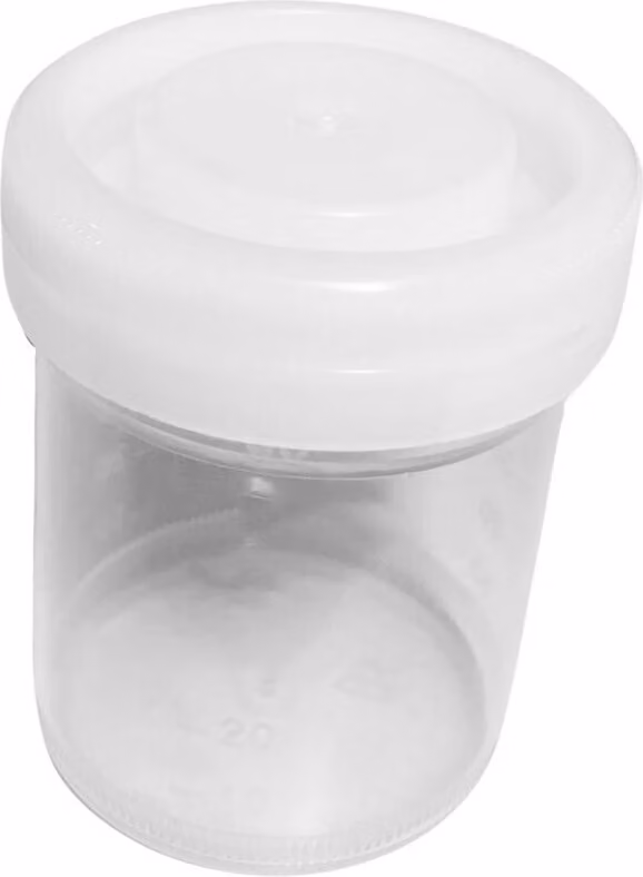 Set di 50 contenitori per campioni da 120 ml con tappo a vite