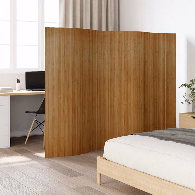 Divisorio Ambienti vidaXL in Bambù Marrone Larghezza: 250 cm, Altezza: 165 cm