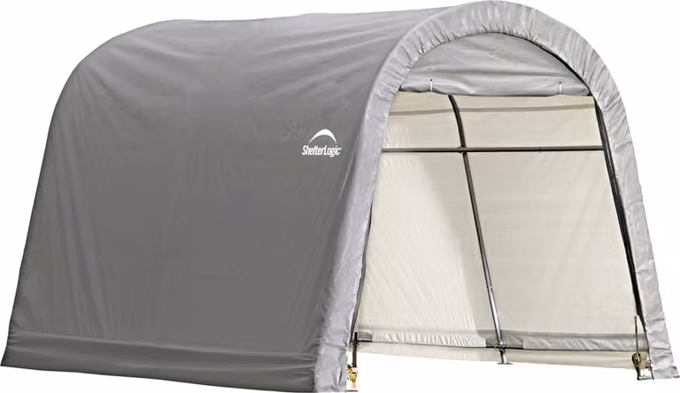 ShelterLogic: Tenda-garage in telo, ripostiglio, grigio, 300x300x240 cm