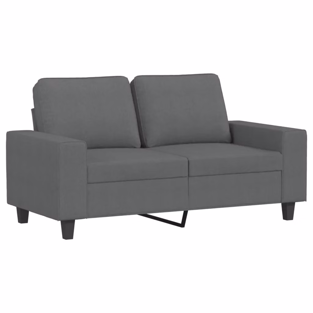 Divano a 2 posti moderno vidaXL in tessuto grigio con struttura in metallo L: 154 cm, P: 77 cm, H: 80 cm – 2