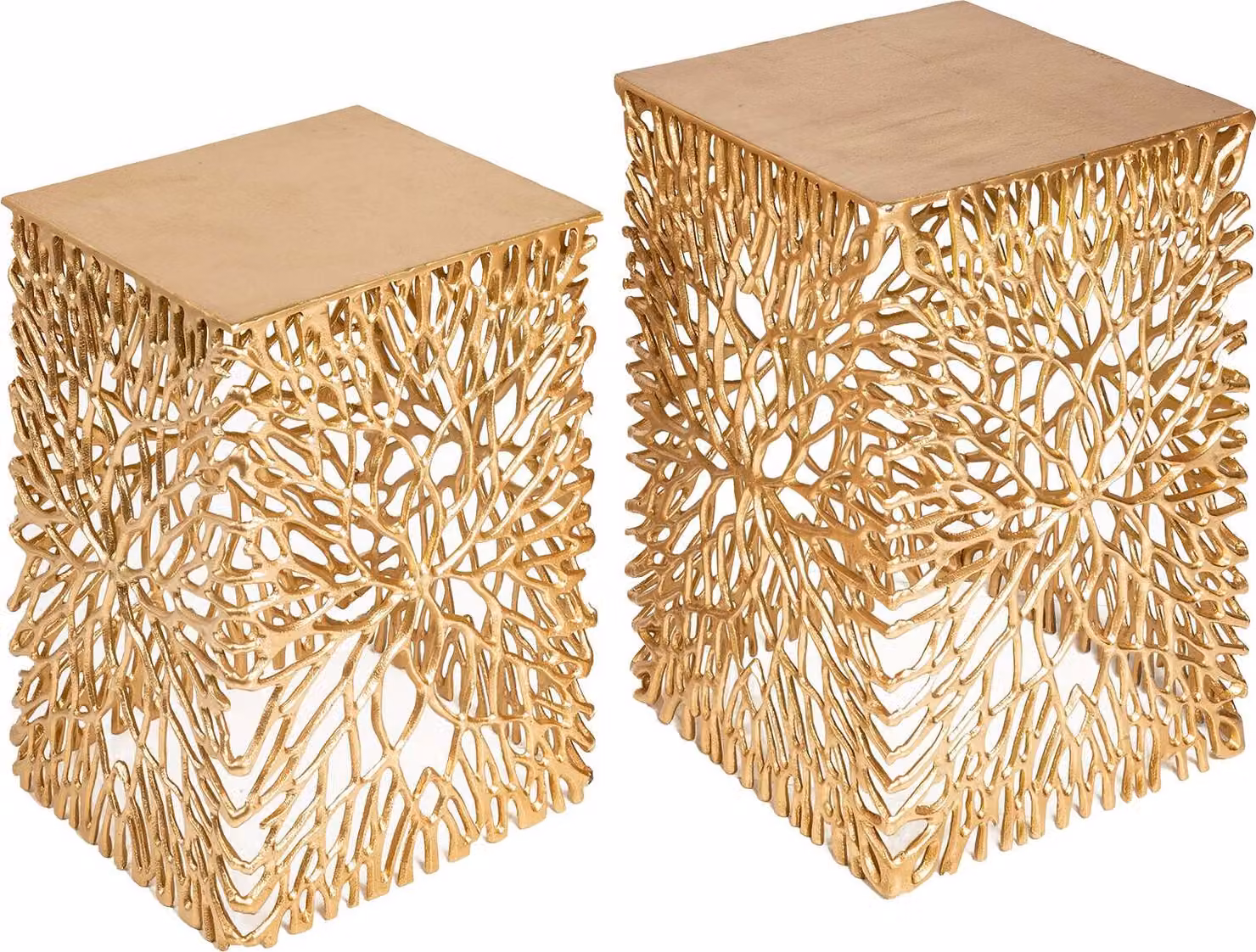 Tavolino da 45 cm, design dorato, moderno, per soggiorno - ACQUISTA ORA