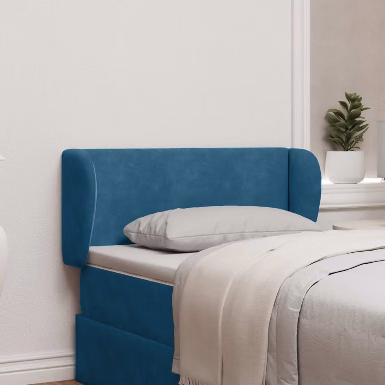 vidaXL Testata del Letto in Velluto Blu L 40 cm x P 23 cm x H 6 cm