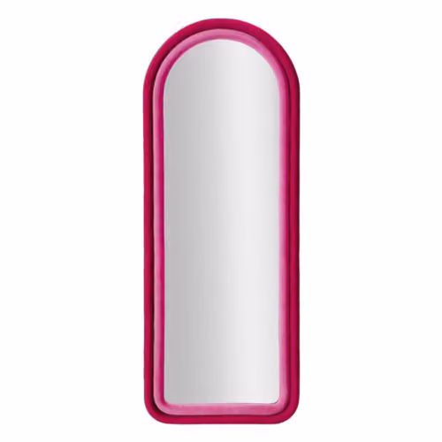 Specchiera CLOE con cornice rivestita in velluto Fuxia CM 60X4X160 Mauro Ferretti