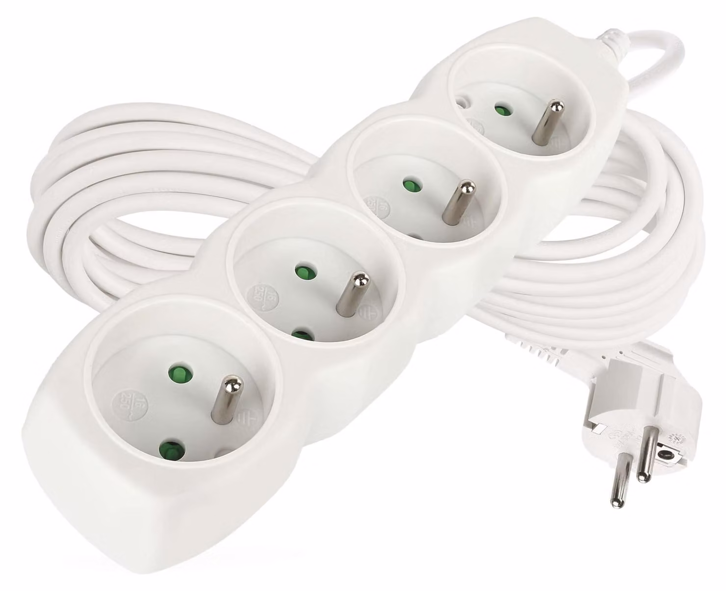 EMOS Cavo di prolunga 7 m / 4 prese / bianco / PVC / 1,5 mm2, P0417R