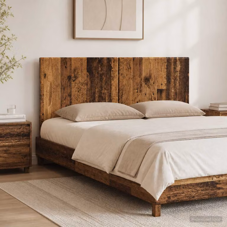 Testiera da muro vidaXL BREDA in legno ingegnerizzato, colore marrone antico, L: 123 cm, H: 50 cm, P: 10,8 cm