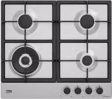 Piano cottura a gas Beko Hiaw64225Sxe da incasso 4 zone in acciaio inox color argento, Larghezza: 60 cm