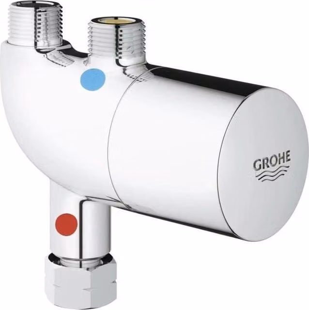 Grohe Grohtherm Micro Dispositivo Termostatico Anti-Scottatura per Sottolavabo con Tecnologia TurboStat e Finitura Cromata