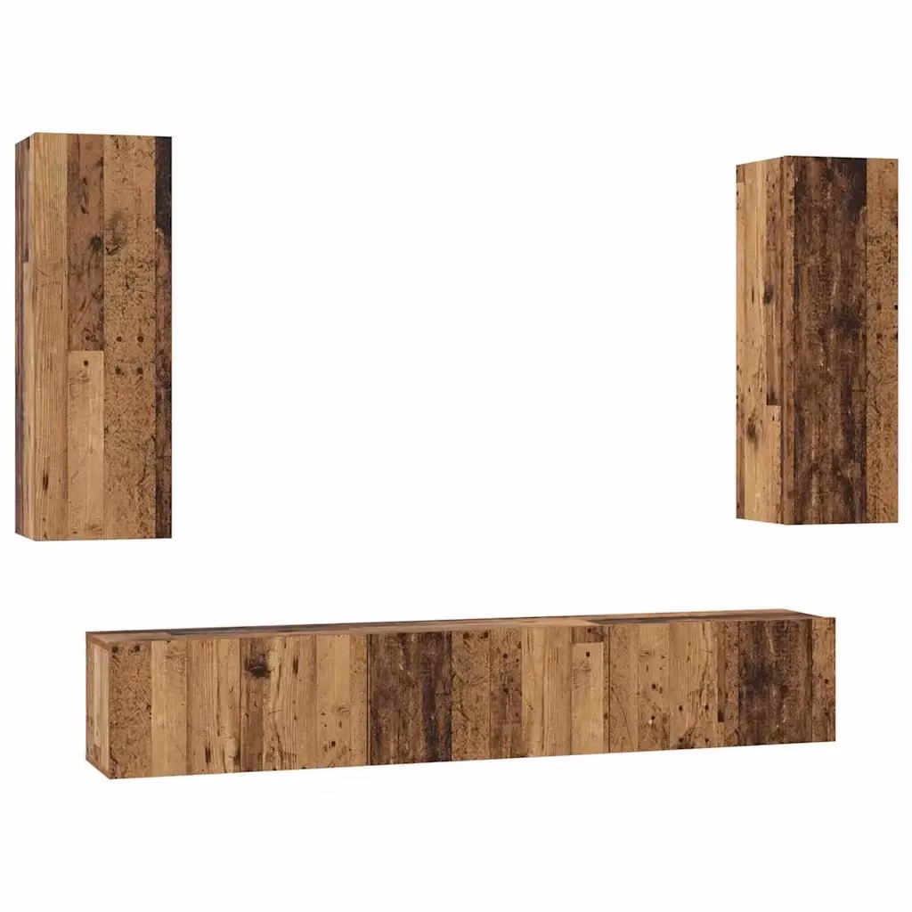 Set mobile TV moderno vidaXL in legno ingegnerizzato color marrone per soggiorno – 2