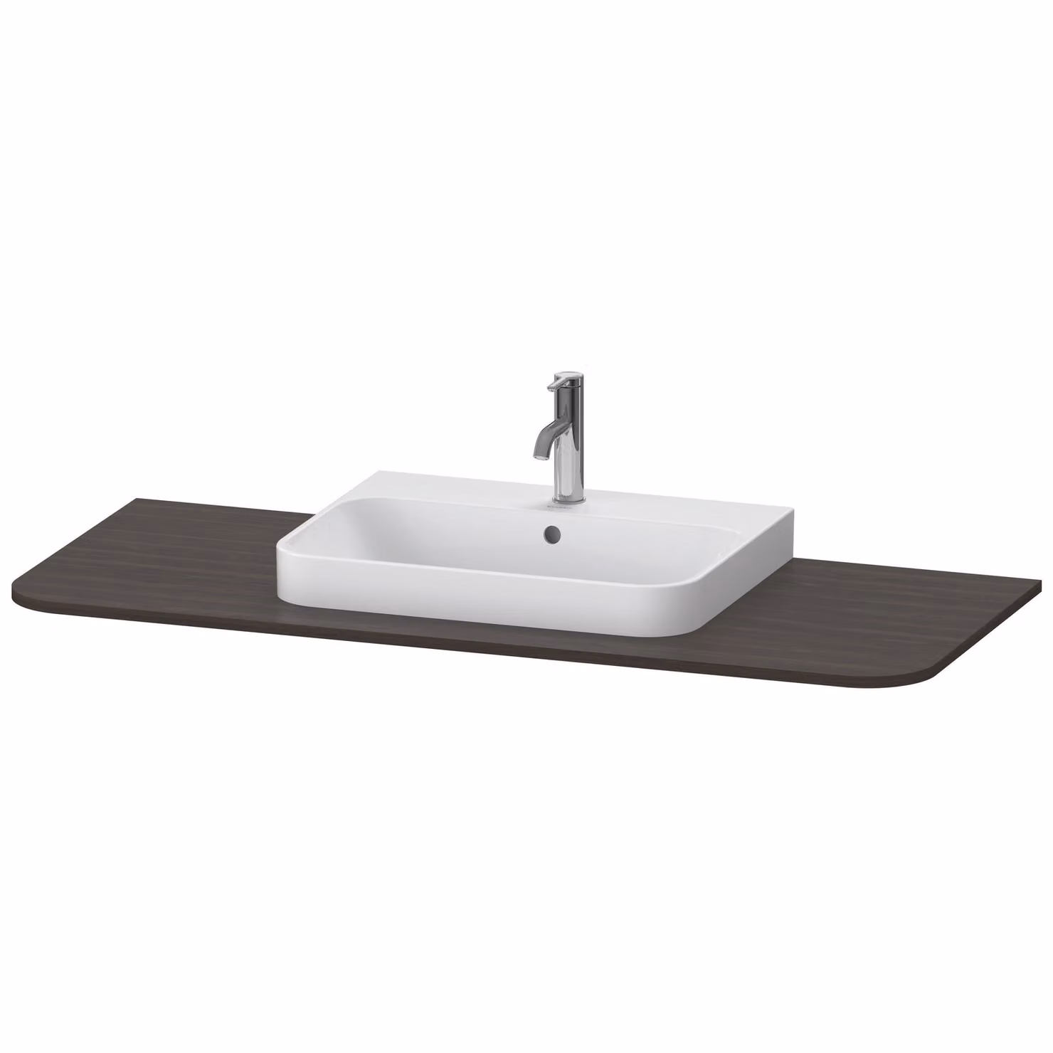 Console Duravit Happy D.2 Plus, 1300x550 mm, 1 découpe au centre, pour meuble sous-lavabo HP4942, HP4962, HP4972, HP031KM6969, HP031KM6969