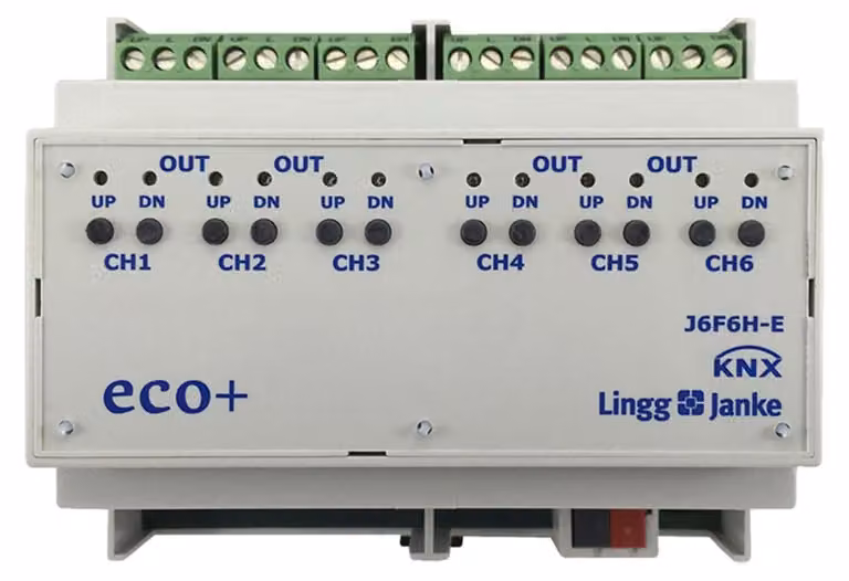 Lingg & Janke LINJ 79438/79438SEC Attuatore per veneziane/tapparelle KNX Secure 6f 10A manuale
