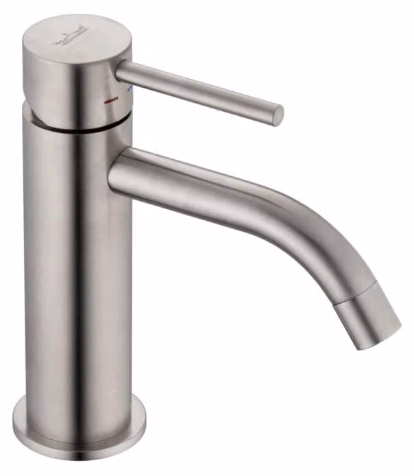 Miscelatore monocomando in acciaio inossidabile Kronenbach Lima 2.0 per lavabo, senza tappo di scarico