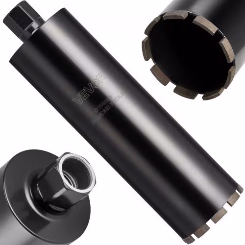 VEVOR Corona Diamantata per Carotaggio Diametro 114 mm Profondità di Foratura 356 mm, Tecnologia di Saldatura ad Alta Precisione, Punta Carotatrice Diamantata a Umido per Cemento Armato, Mattoni