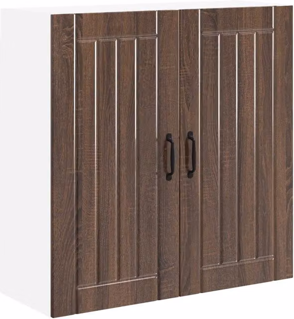 Armadio da cucina rettangolare moderno 80 x 31 x 80 cm in legno multistrato rovere marrone 02_0054079