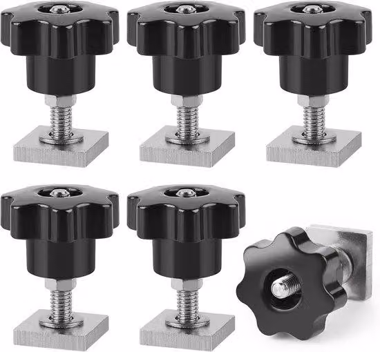 Adattatore a T in acciaio inossidabile M6-35 mm, set da 6 pezzi, bullone scorrevole, ricambi auto