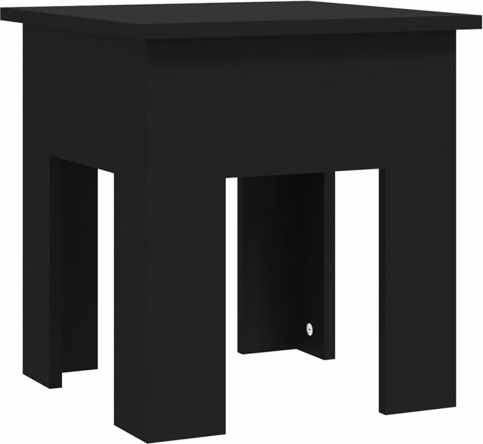 Tavolino da Salotto Nero 40x40x42 cm in Truciolato
