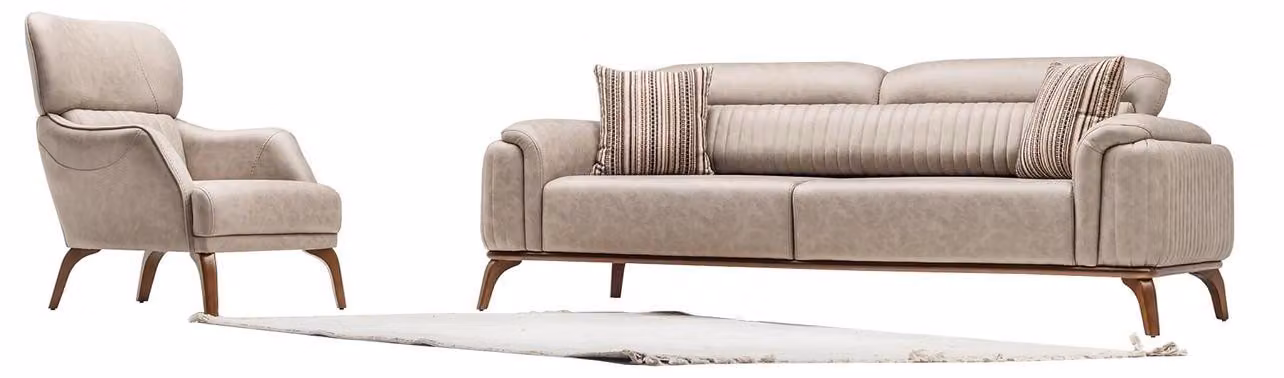 Polstergarnitur Wohnlandschaft Sofa Set Lounge Sitzgruppe Couch Sitzgruppe 3+1