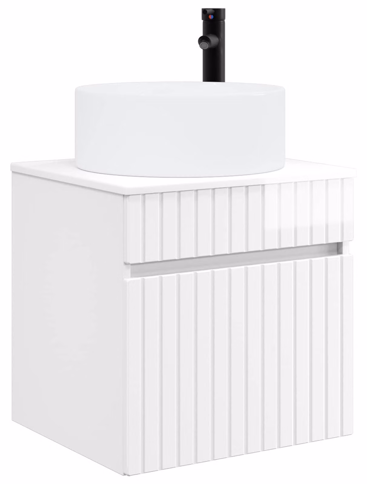 Mobile lavabo da parete Bianco Lucido 49 x 44,5 x 65,5 cm