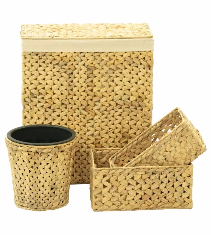 Set Accessori da Bagno 4 pz in Giacinto d'Acqua