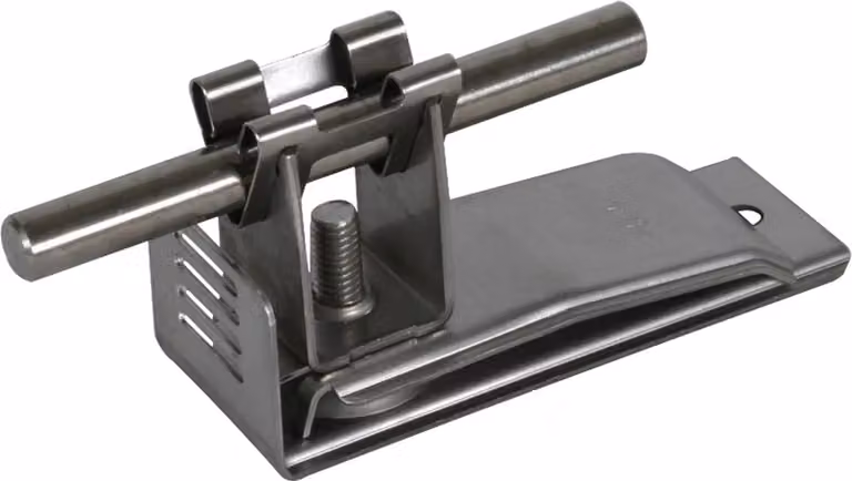 DEHN Supporto per cavi da tetto, pannelli da tetto e parete, campo di serraggio 2-8 mm, Rd 8 mm, NIRO, 1 pz.