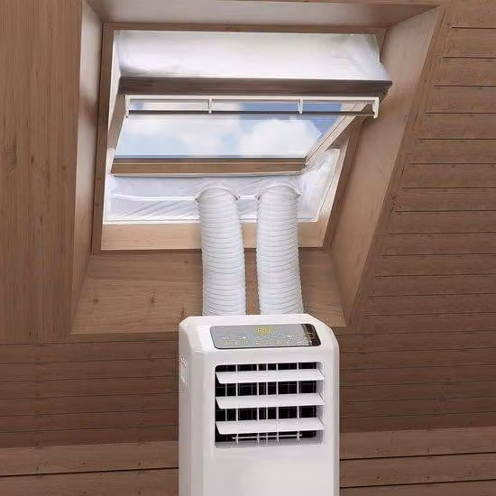 Kit di sigillatura per climatizzatori da 300 cm, per climatizzatori portatili e asciugatrici, bianco, senza forature